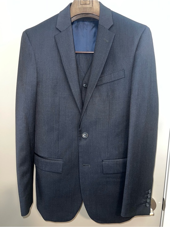 Moores Clothing Other - Men's 100% Wool Dark Navy Three Piece Suit